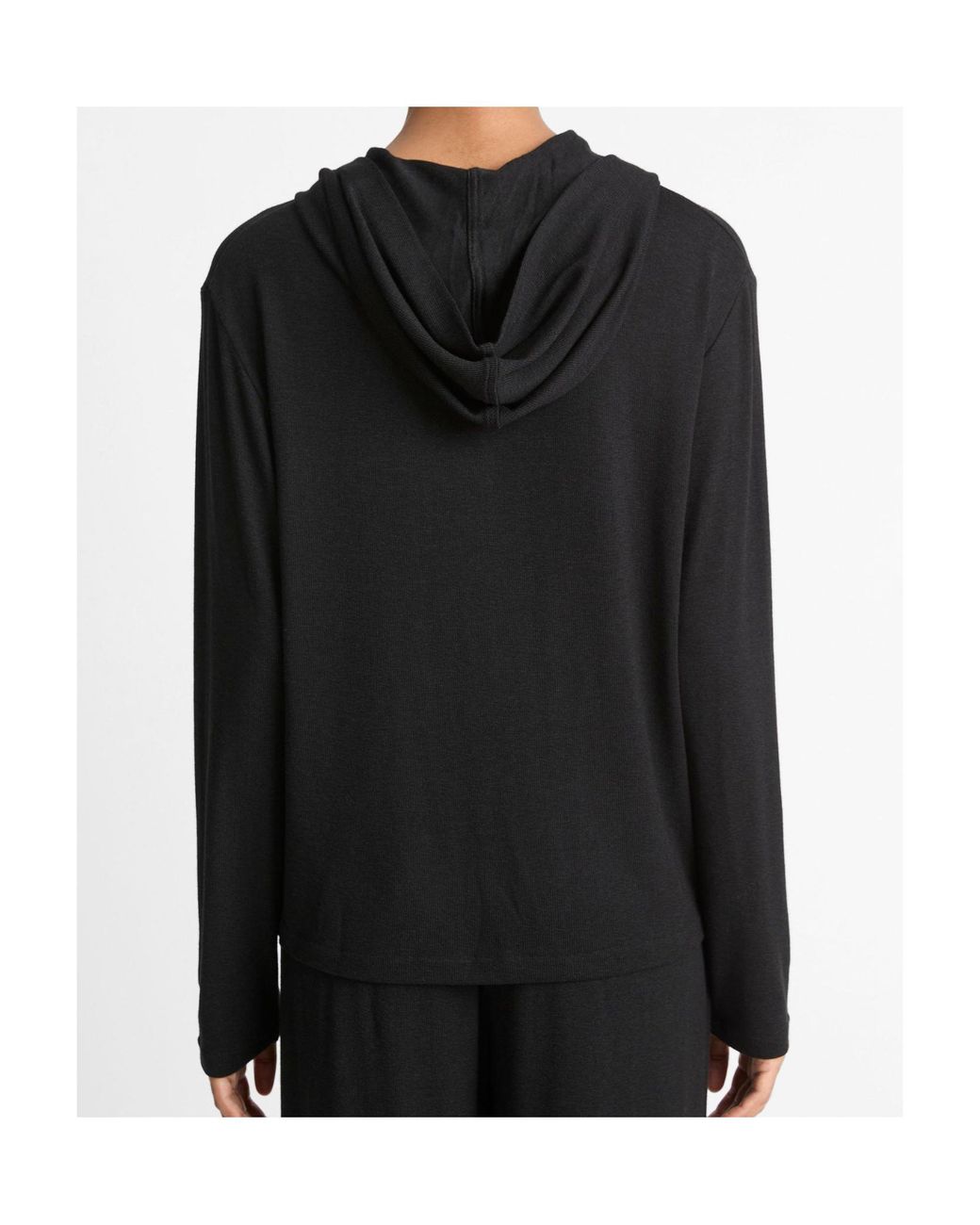 Vince Black Long-Sleeve Hoodie