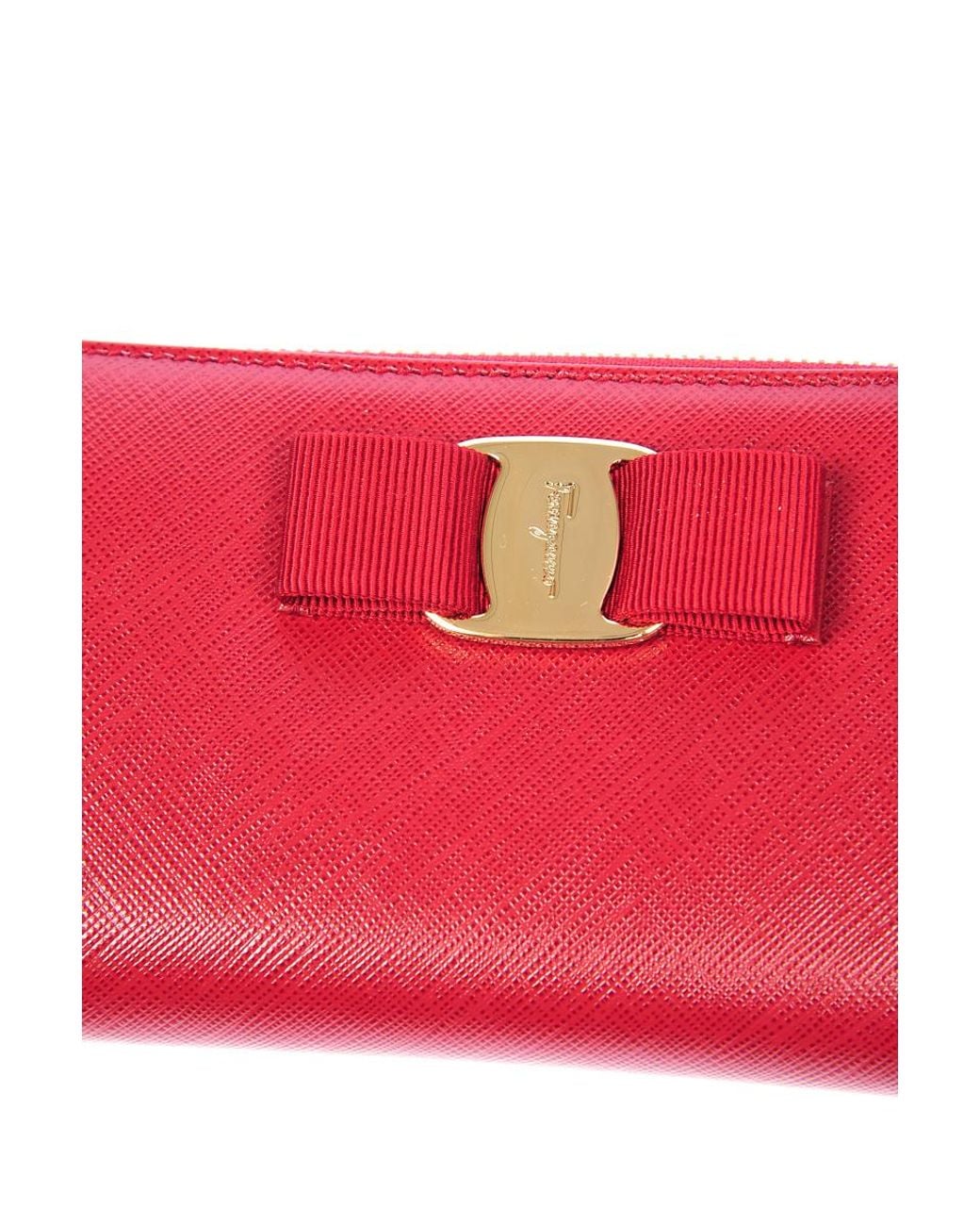 Ferragamo Pink Logo Long Purse