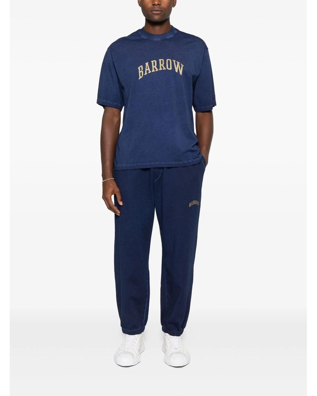 Barrow Blue Logo-Detail Track Pants for men