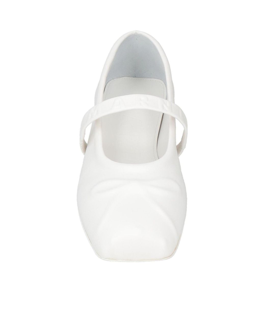 Marni White Simple Mary Jane Leather Shoes