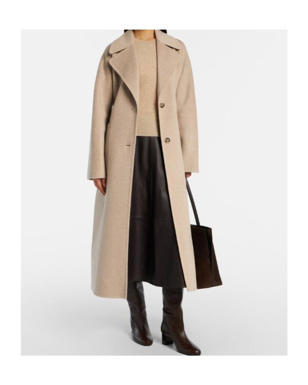 Joseph Natural Spencer Wool And Cashmere Coat