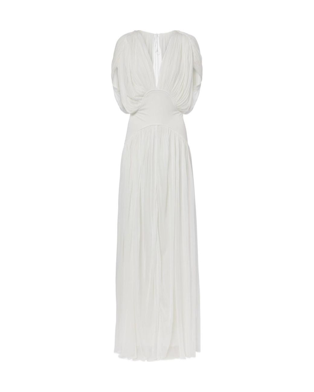 TOVE White Lyla Draped Jersey Gown