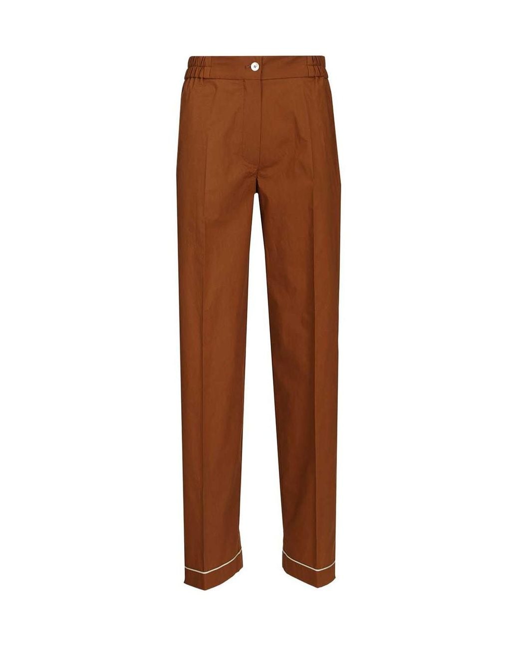 Forte_forte Brown Contrast Trim Pyjama Pants