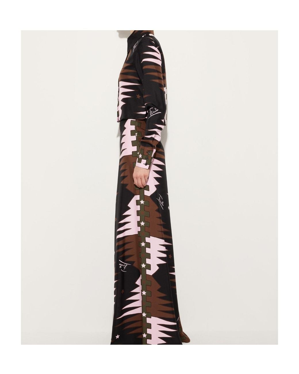 Emilio Pucci Black Pucci Printed Cropped Shirt