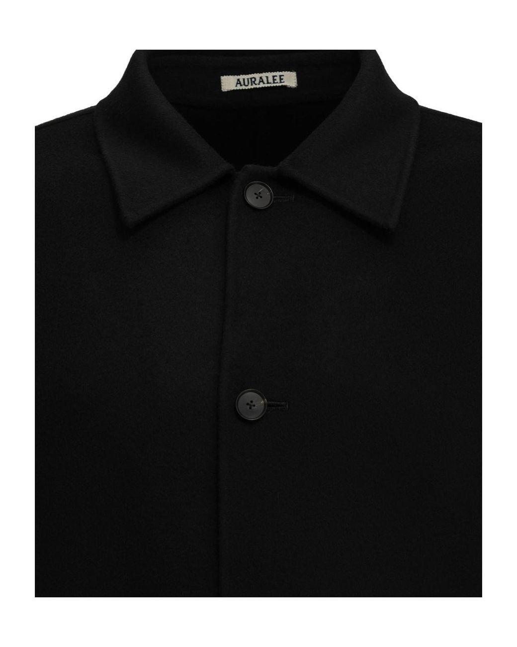 Auralee Black Single-Breasted Long-Sleeve Casual Jacket for men