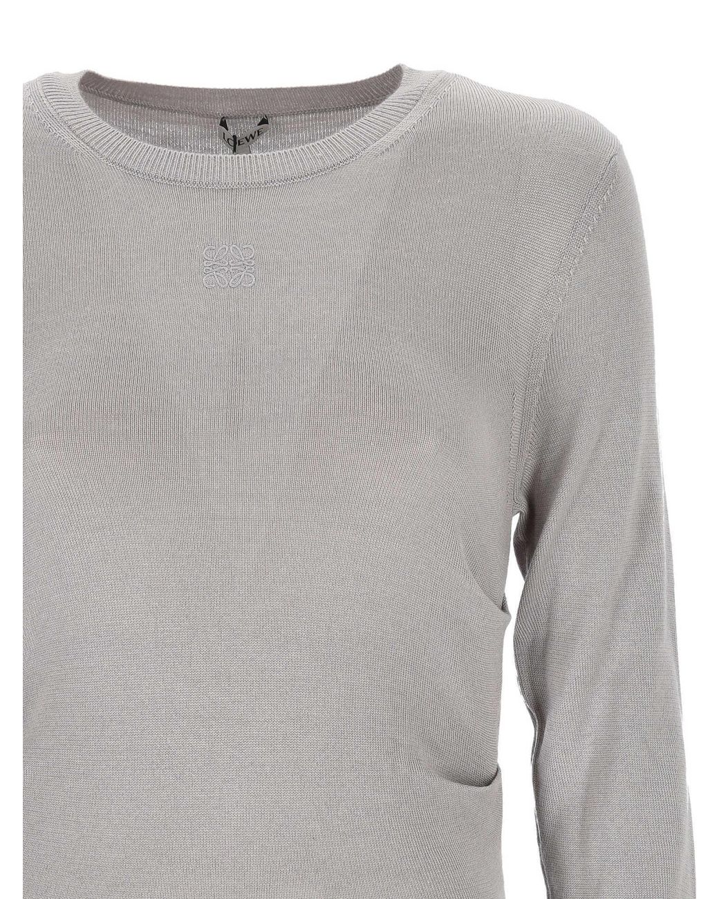 Loewe Gray Draped Sweater