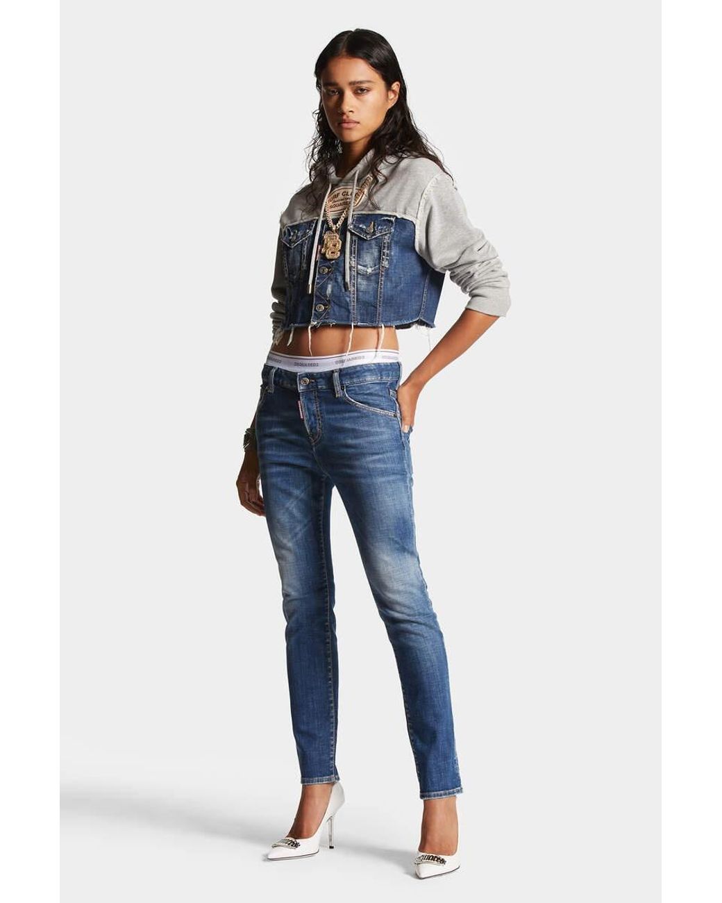 DSquared² Blue Slim Fit Medium Cool Girl Jeans