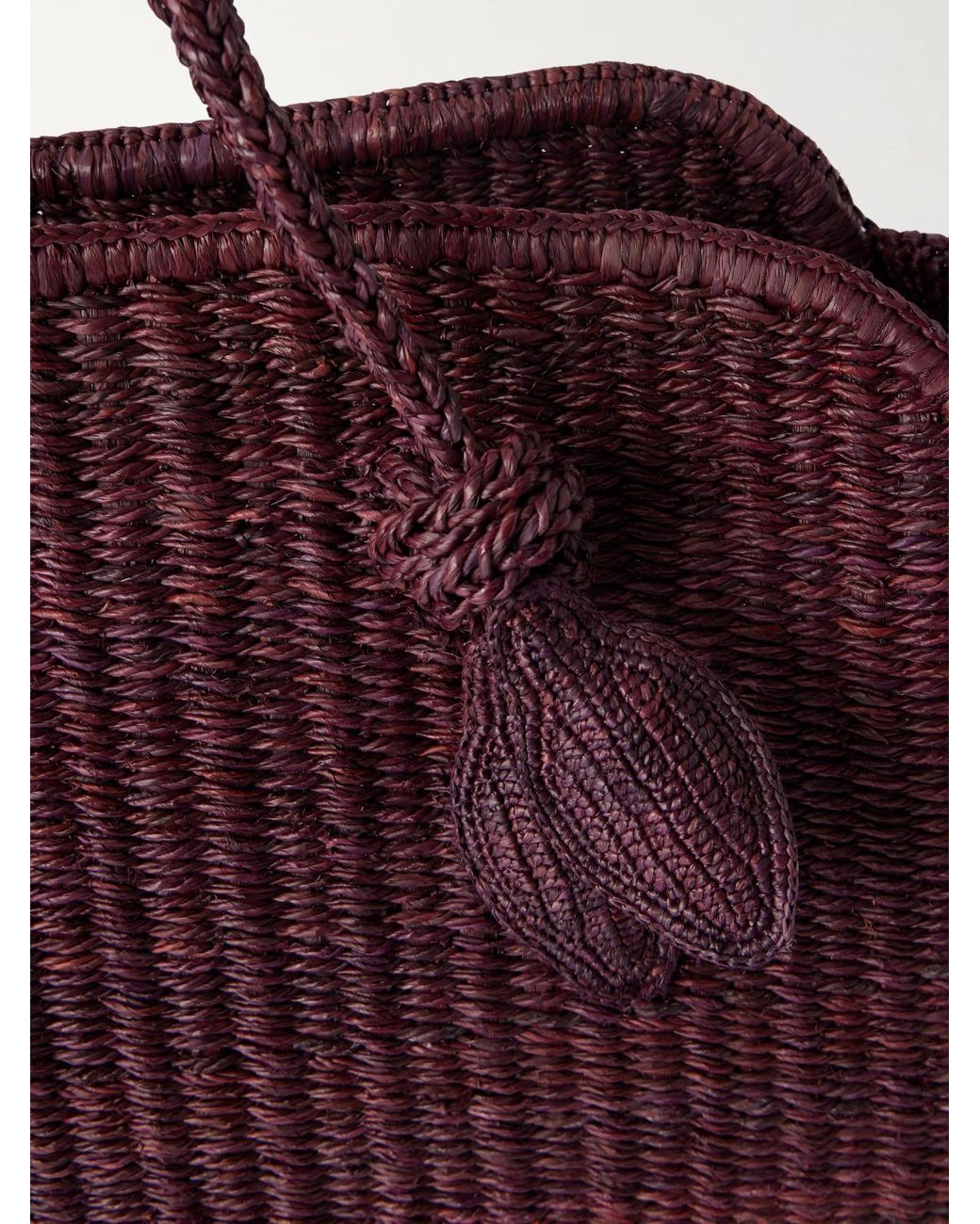 Jacquemus Purple Woven Top Handle Shoulder Bag