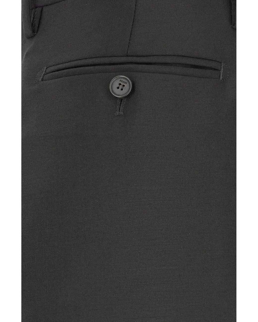 Fendi Black Straight-Leg Trousers