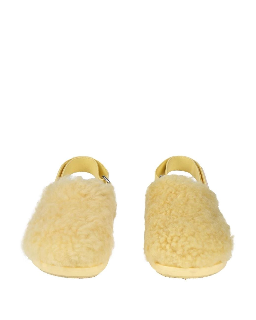 Marni Yellow Shearling Mules