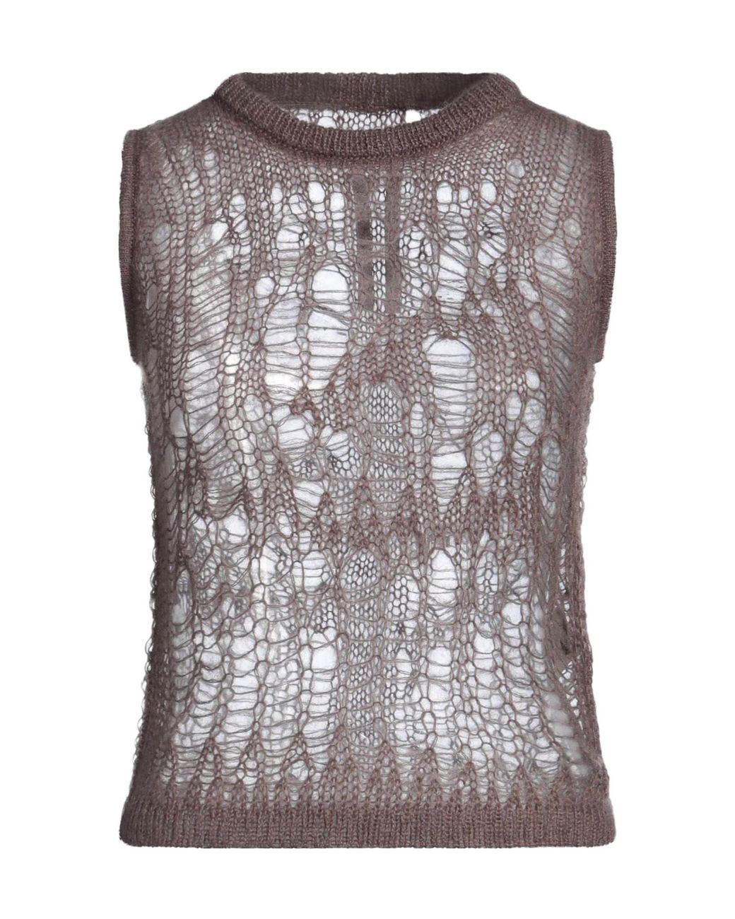 Rick Owens Multicolor Solid-Color Lightweight Knit Sleeveless Top