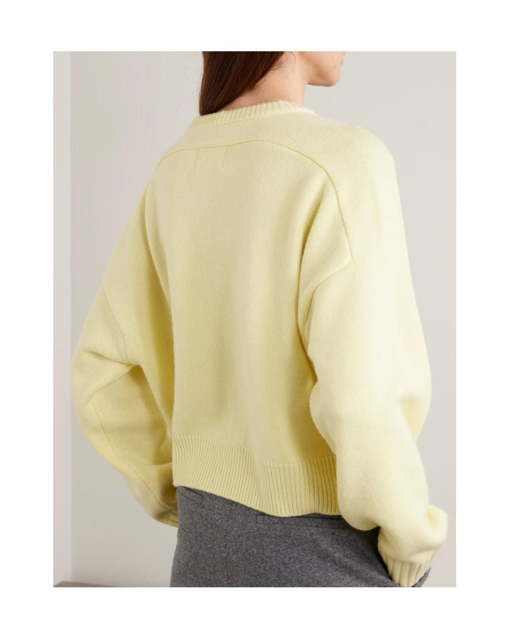 Loulou de Saison Yellow Bruzzi Cropped Wool And Cashmere-Blend Sweater