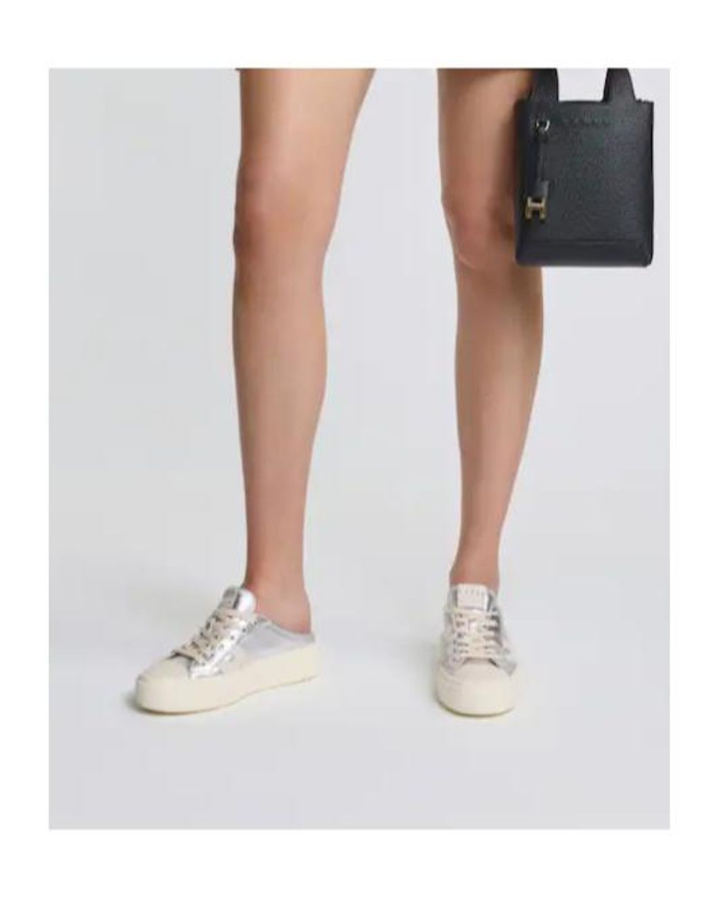 Hogan White Crosswind Mules