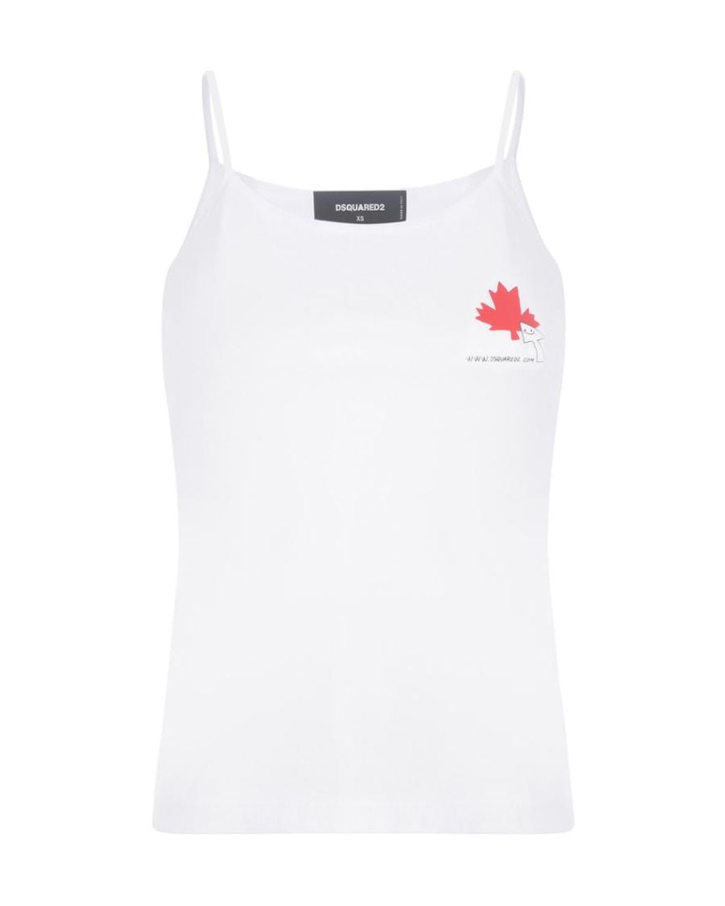 DSquared² White Dsquared 2 Logo Print Vest Top
