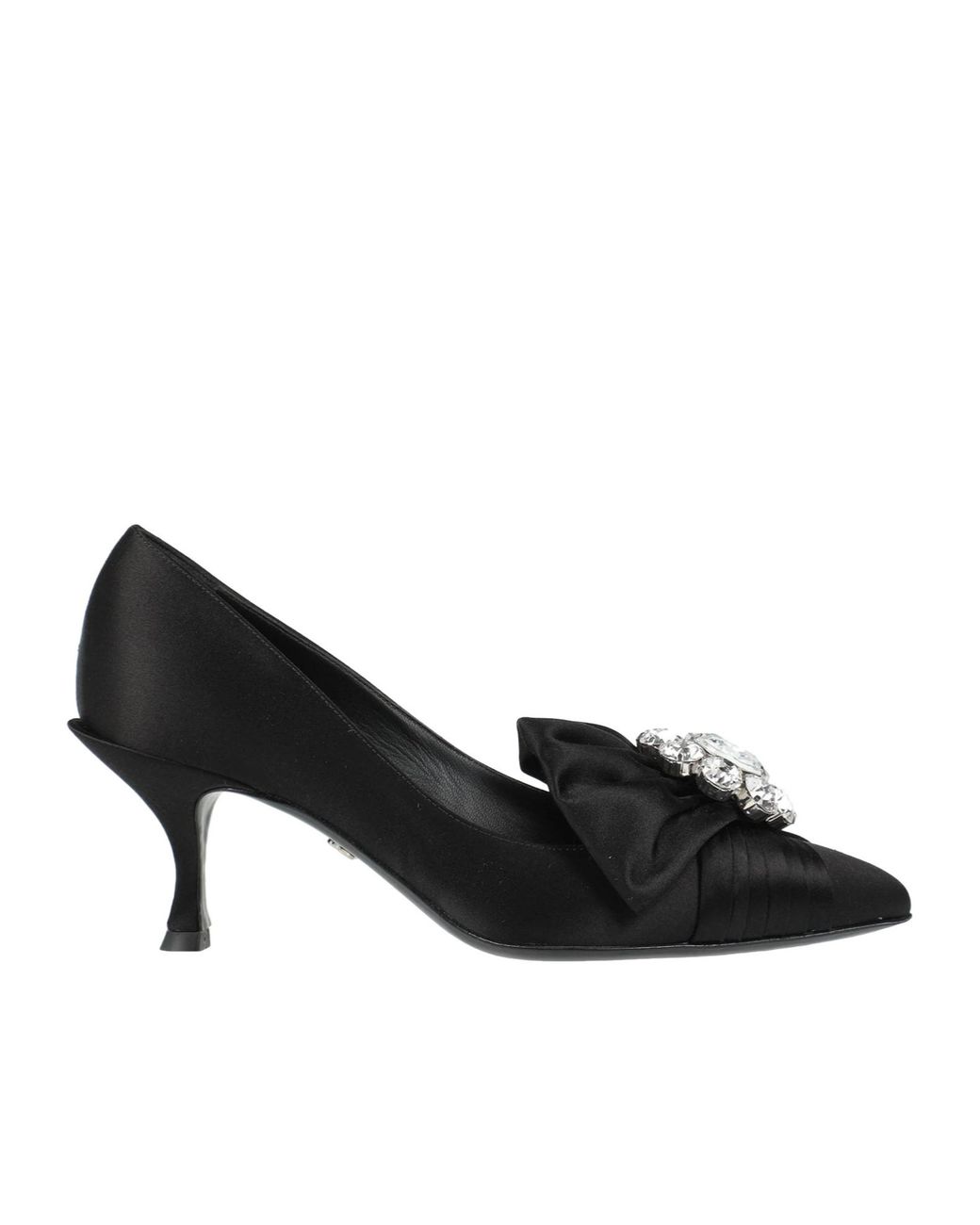 Dolce & Gabbana Black Fashionable Shoes Decorated With Rhinestones