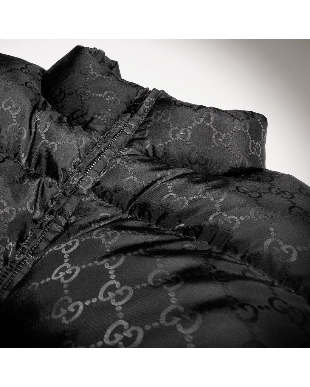 Gucci Black Gg Regular-Fit Padded Jacket