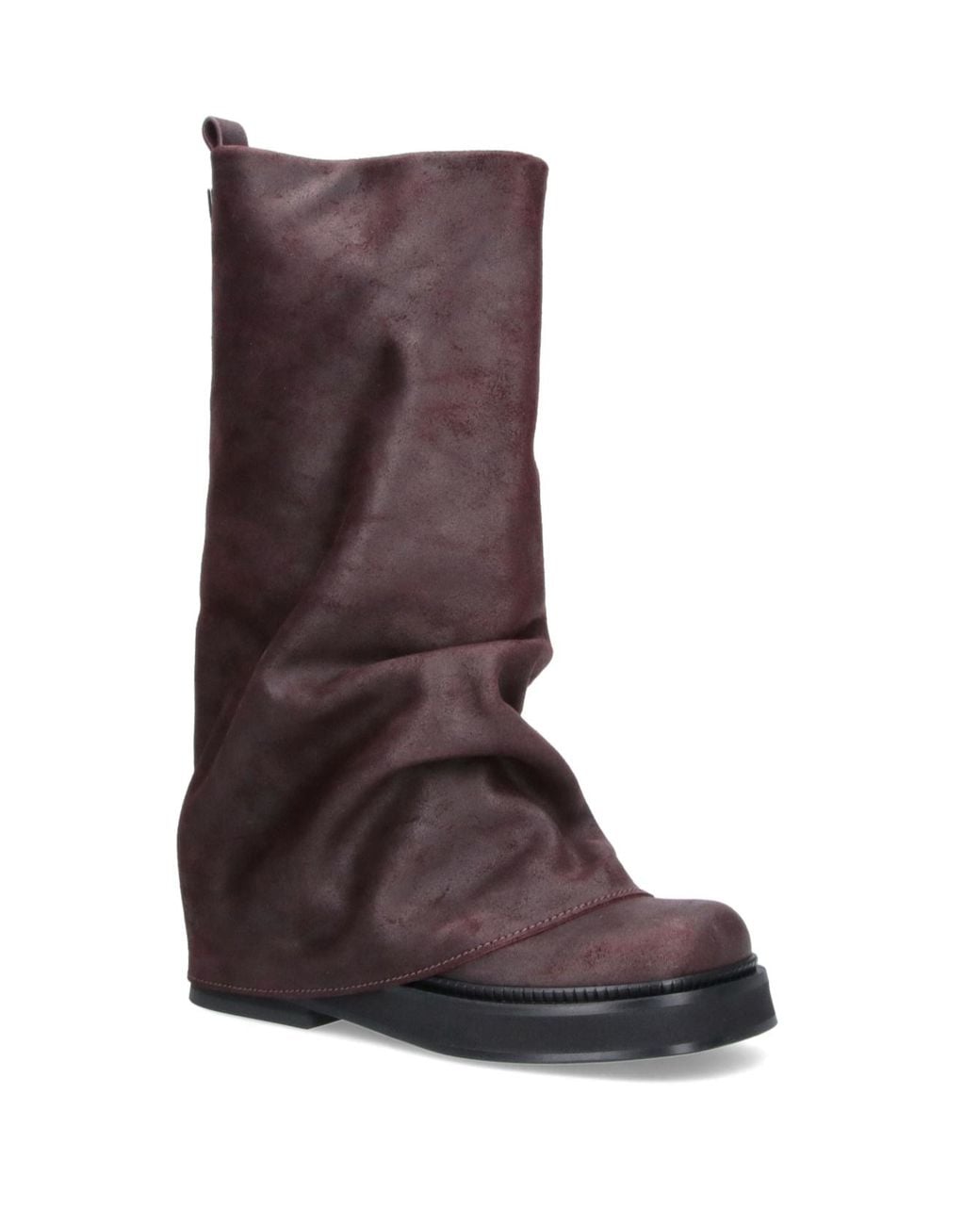 The Attico Brown The Slouchy Square-Toe Boots