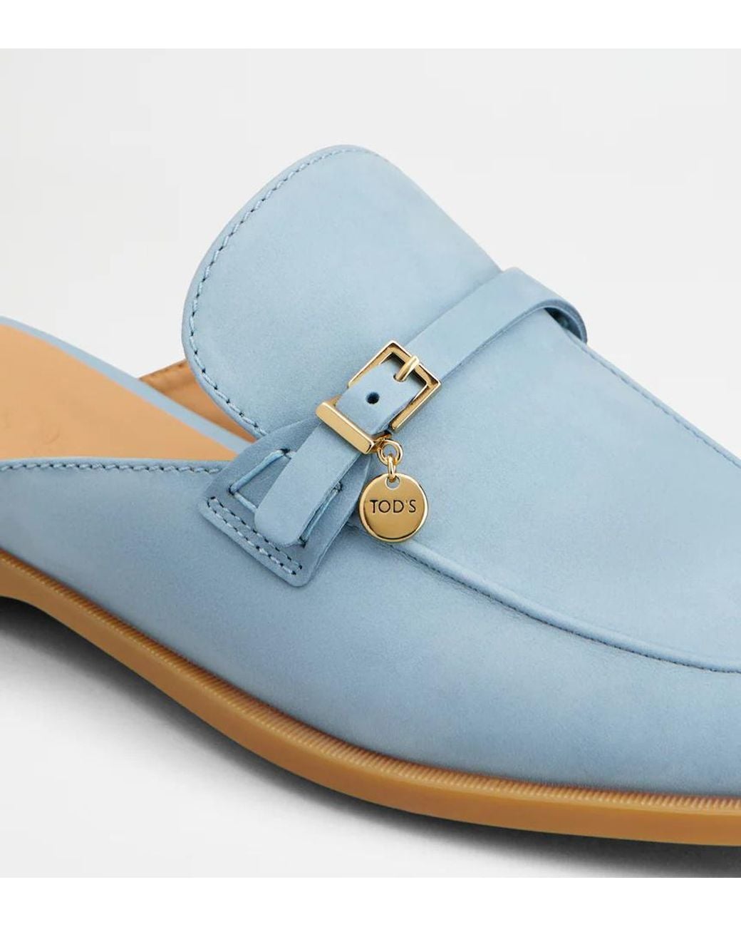 Tod's Blue Leather Mules