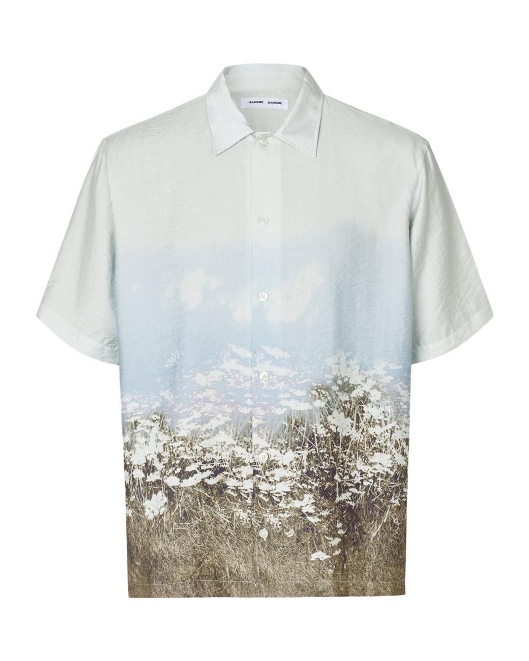 Samsøe & Samsøe Gray Samsøe Samsøe Saayo Printed Shirt for men
