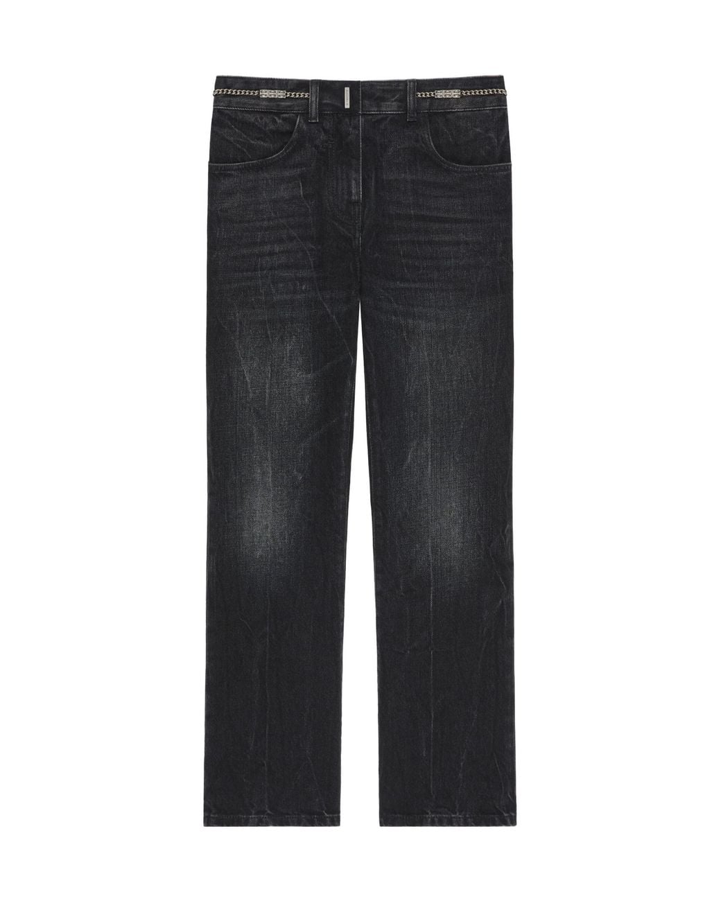 Givenchy Black Chain Detailed Bootcut Jeans