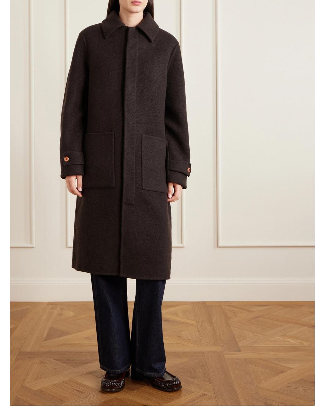 God's True Cashmere Black Minimal Single-Breasted Coat