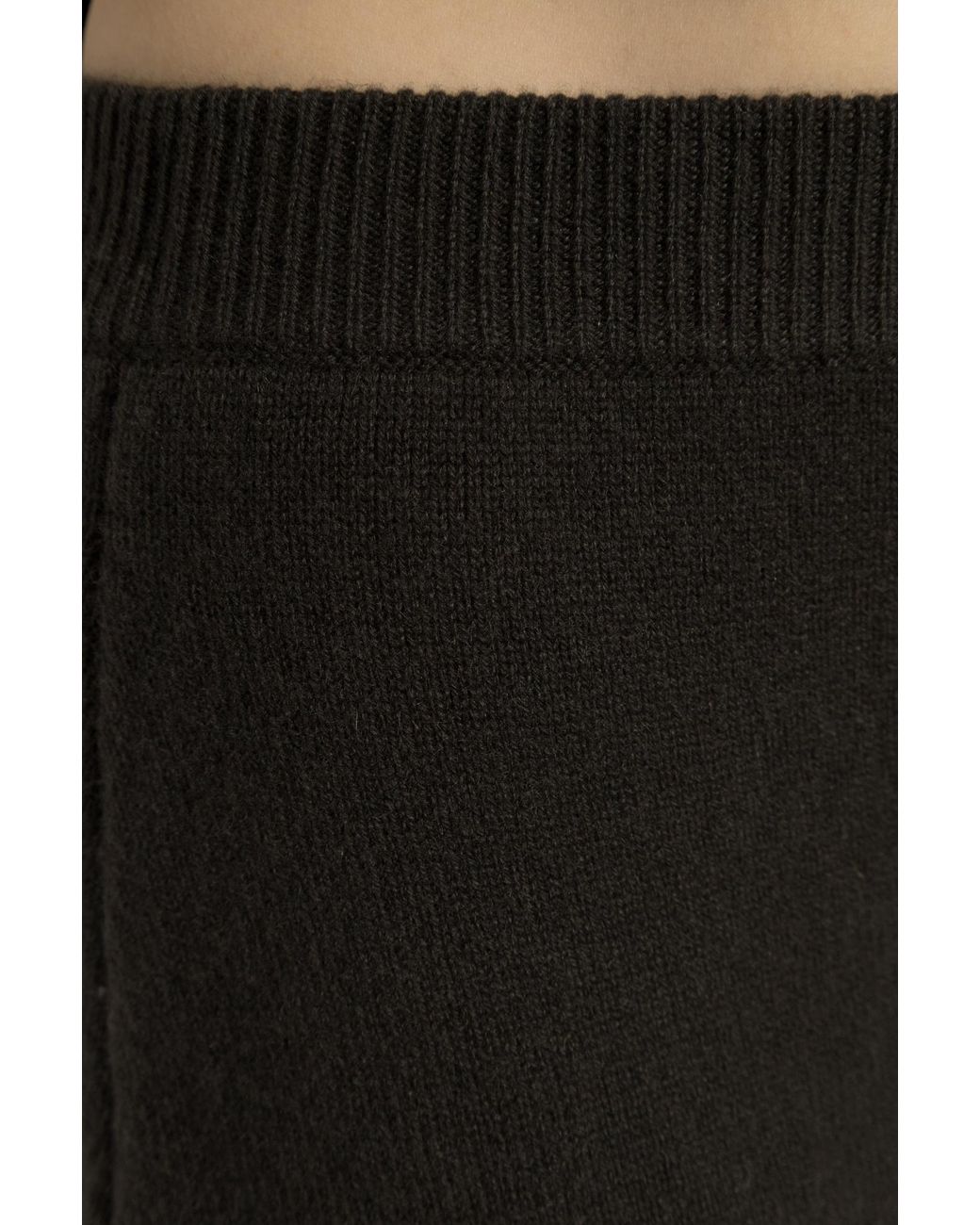 Lisa Yang Black Clare Ribbed Knitted Skirt