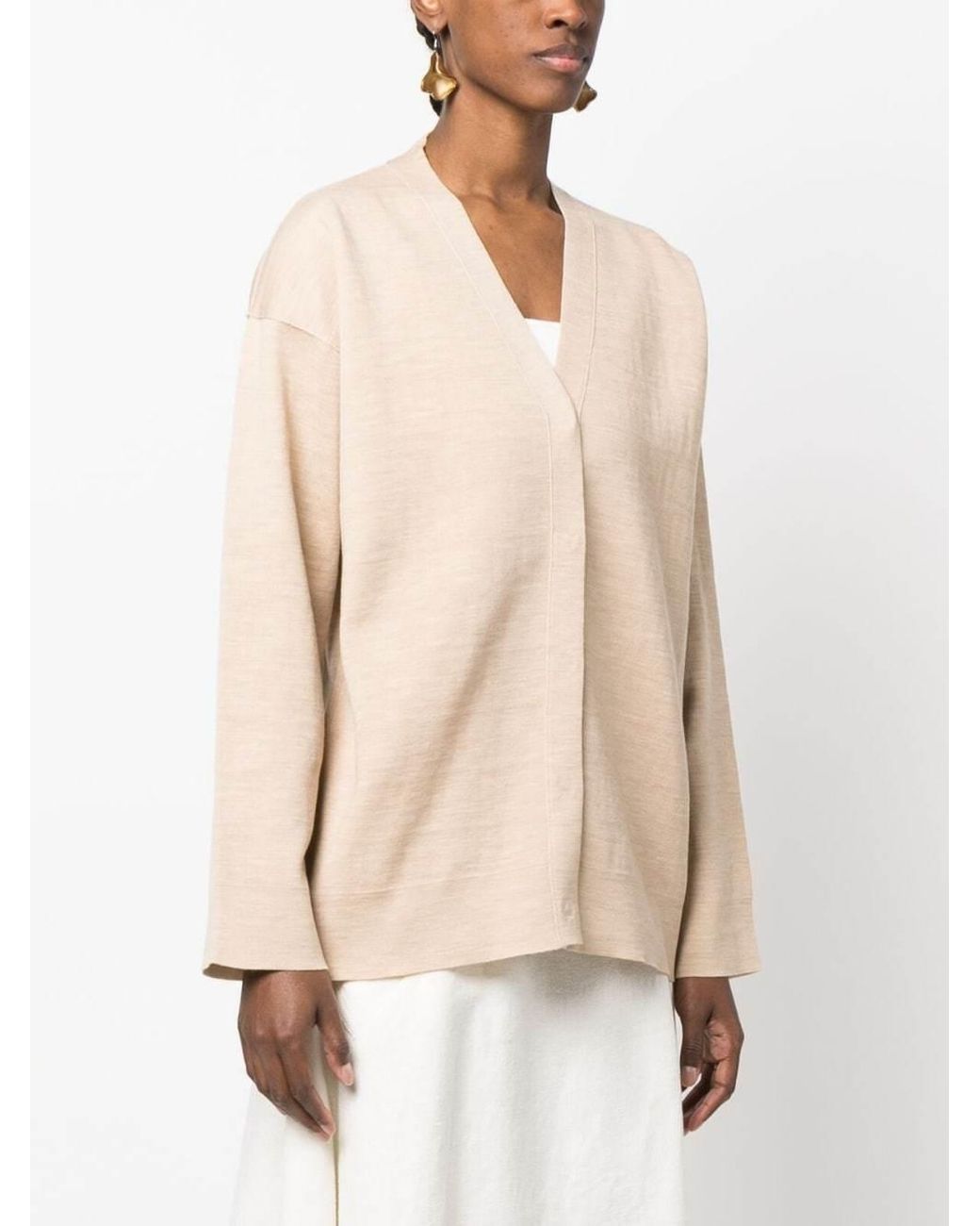 Fendi Natural Wool Cardigan