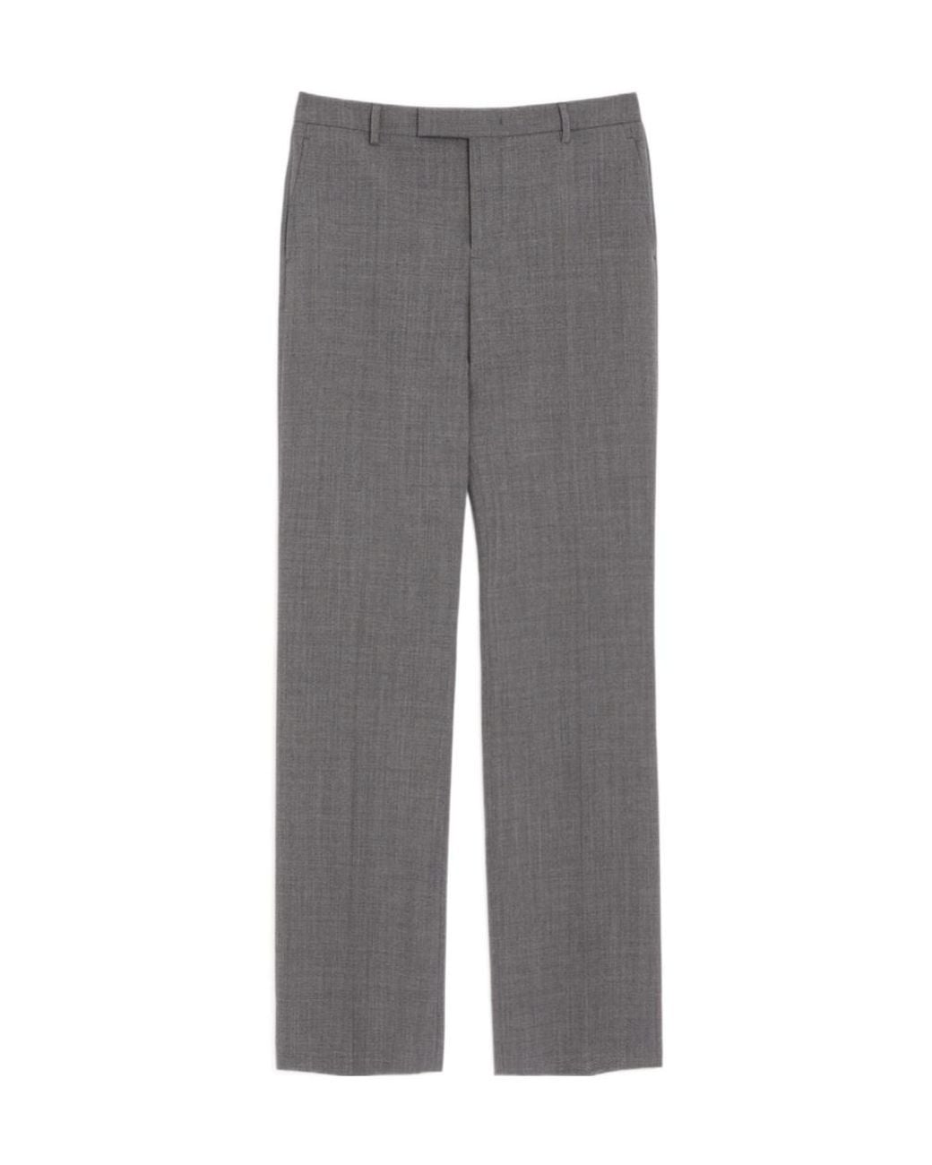 Valentino Gray Mouliné Wool Trousers for men