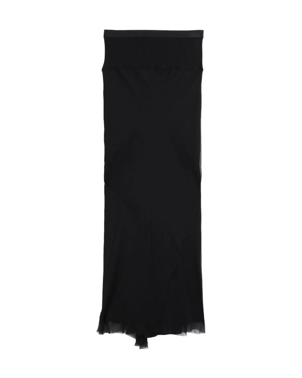 Rick Owens Black Solid-Color Light And Thin Knitted Dress