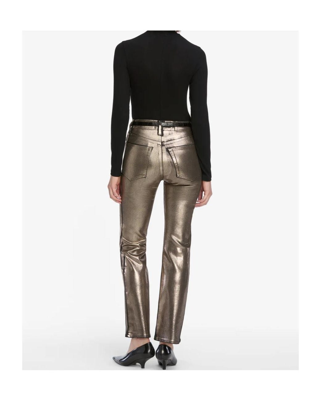 FRAME Gray Belt-Loop Trousers