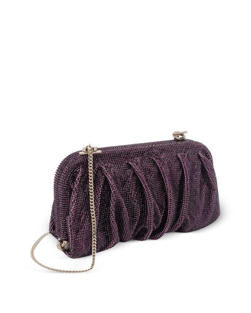 Benedetta Bruzziches Purple Magnetic-Clasp Clutch