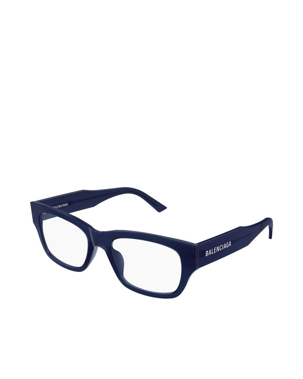 Balenciaga Blue Eyewear Rectangular Frame Glasses for men