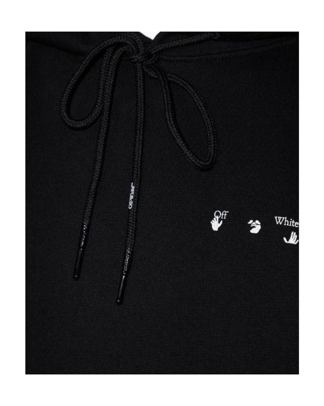 Off-White c/o Virgil Abloh Black Caravaggio Paint Over Hoodie for men