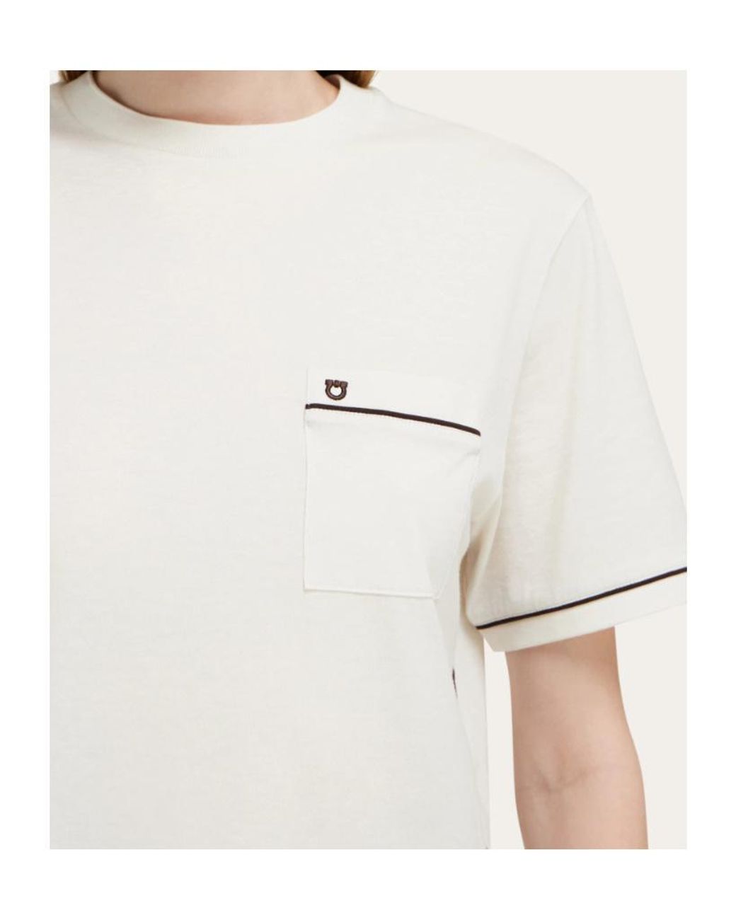 Ferragamo White Ferragamo Gancini T-Shirt