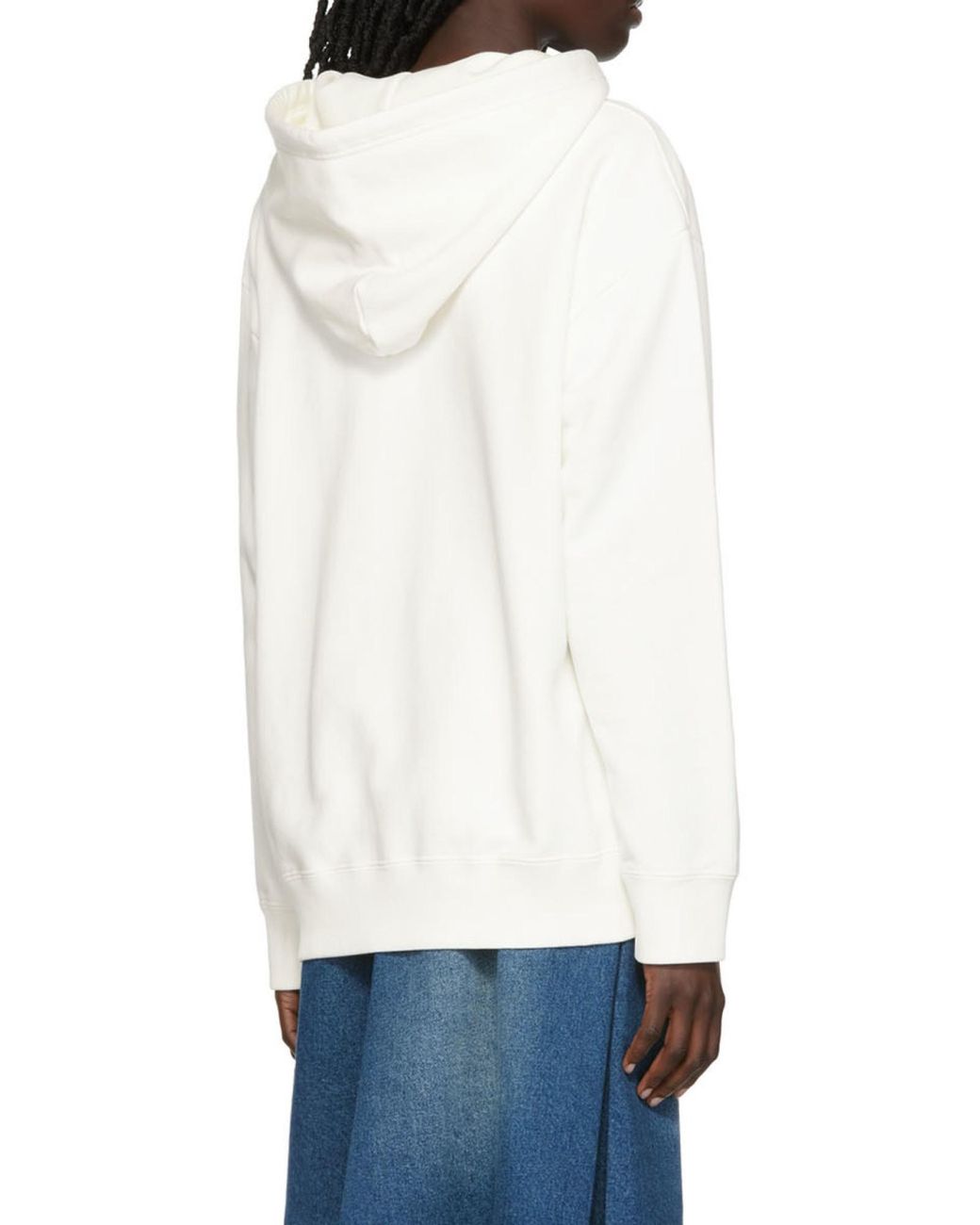 MM6 by Maison Margiela Gray Logo-Embroidered Drawstring Hoodie