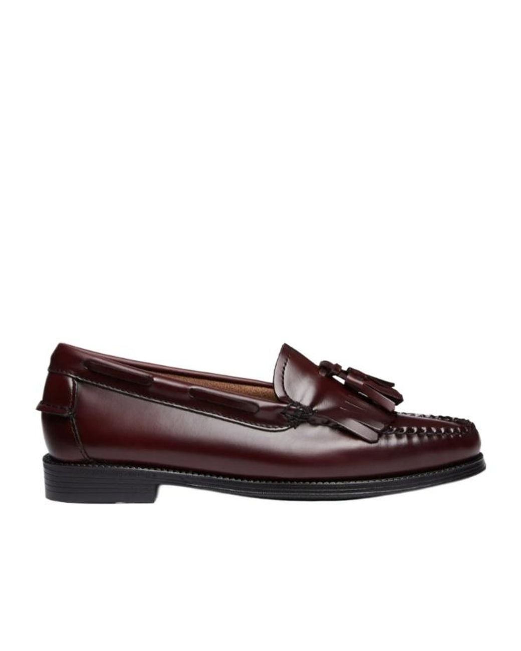 G.H.BASS Brown Tassel-Detail Loafers