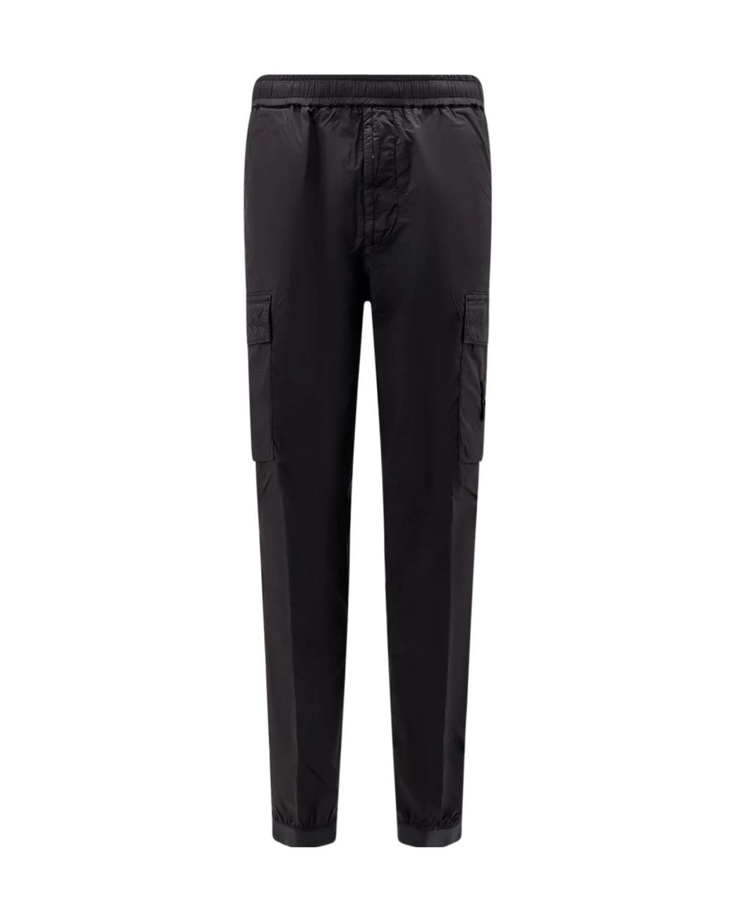 Stone Island Black Elasticated-Waist Cargo Pants for men
