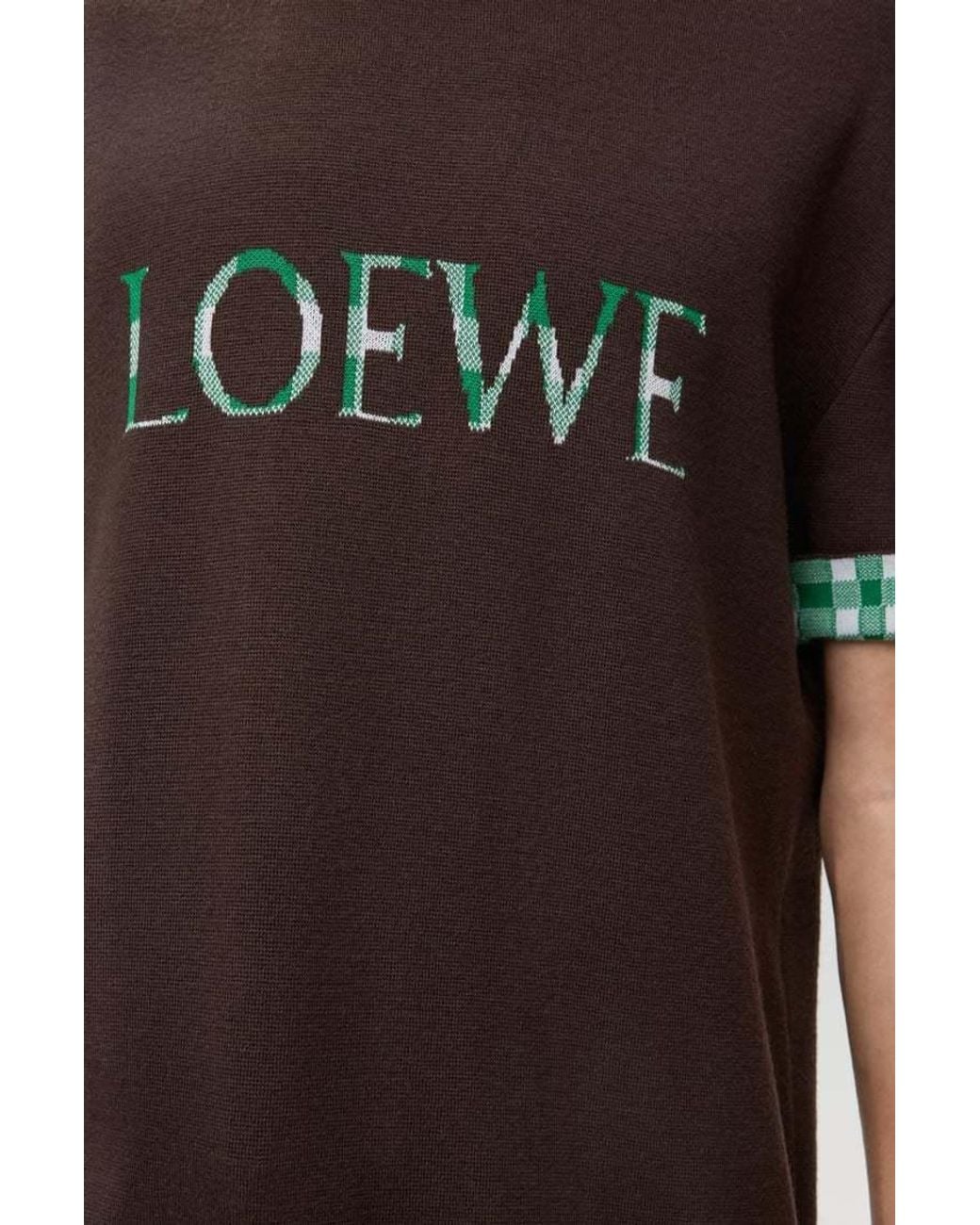 Loewe Multicolor Wool And Cotton Blend T-Shirt for men
