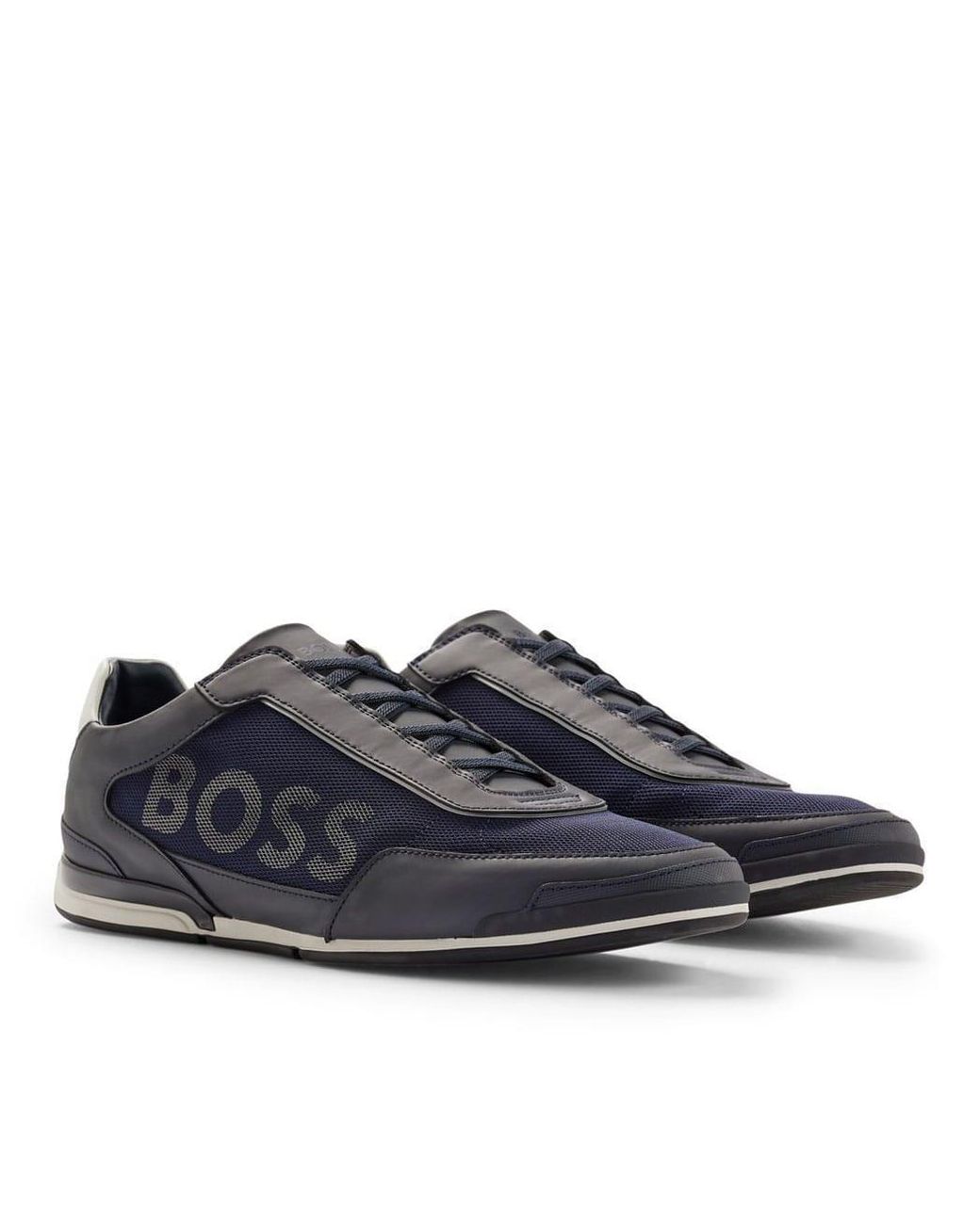 Boss Blue Saturn Slip On Trainers for men