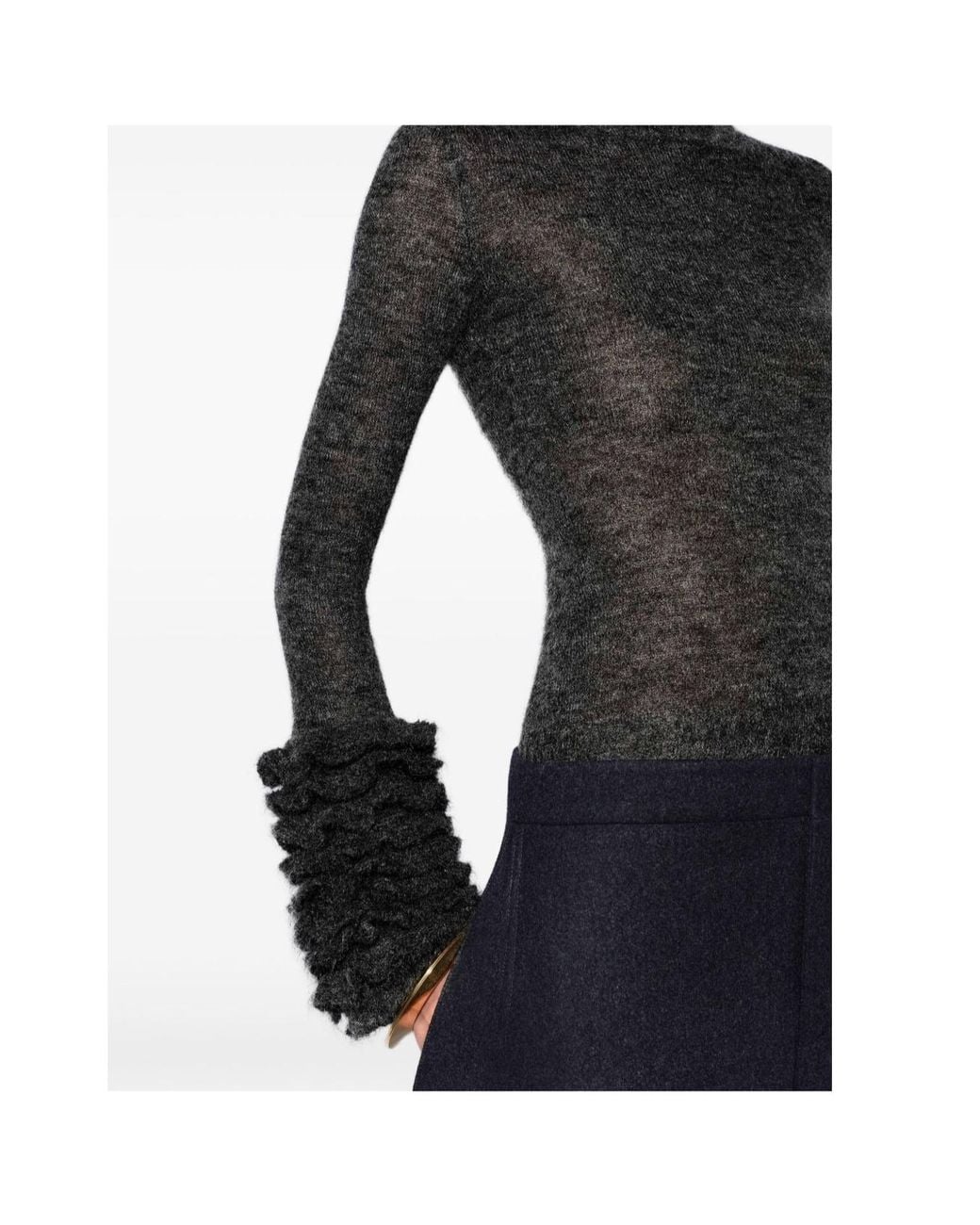 Alaïa Blue Long-Sleeved Sweater