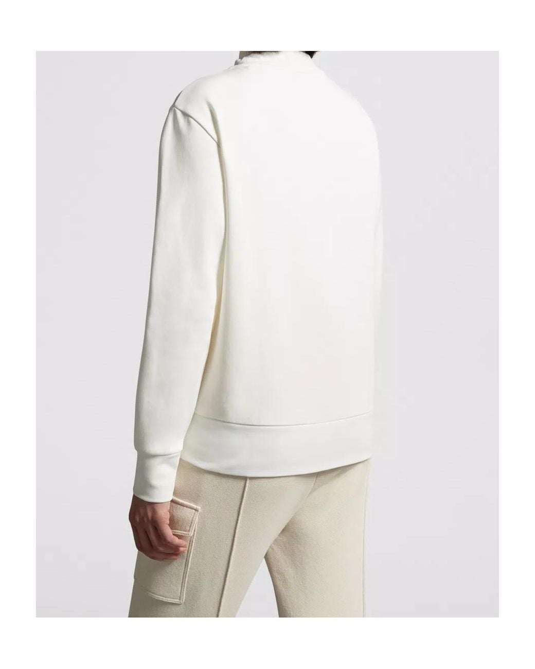 Moncler White Embellished Logo Crewneck Sweatshirt