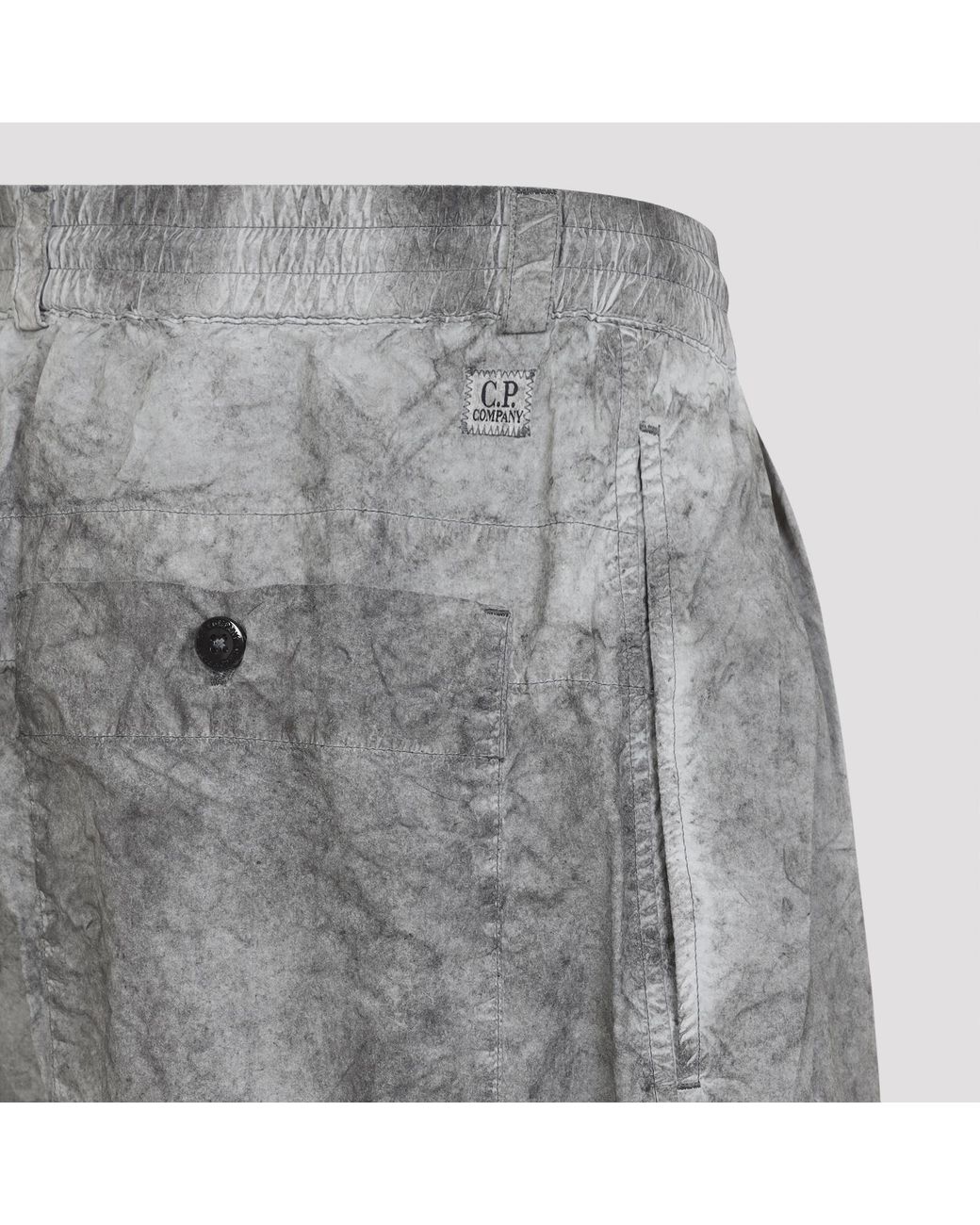 C P Company Gray Lens-Detail Cargo Pants for men
