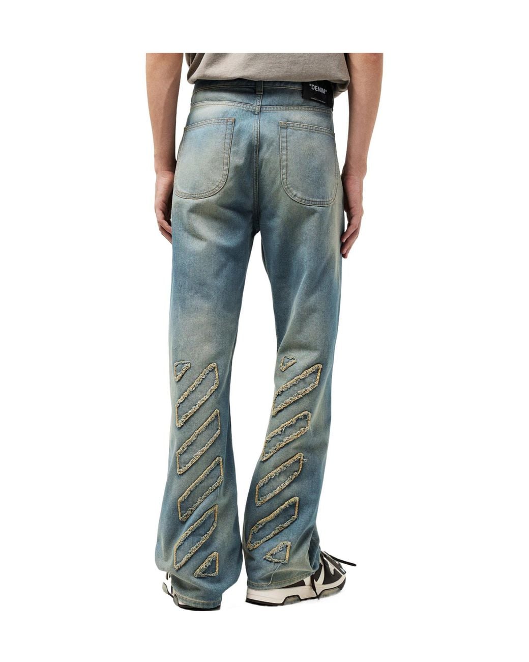Off-White c/o Virgil Abloh Blue Solid-Color Casual Pants for men