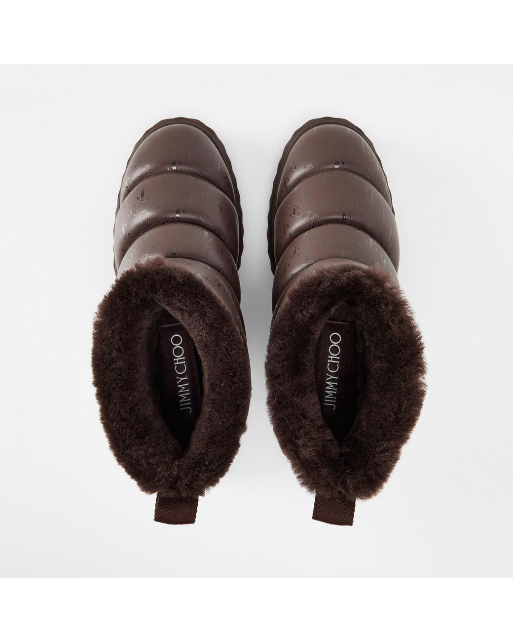 Jimmy Choo Brown Solid Color Snow Boots
