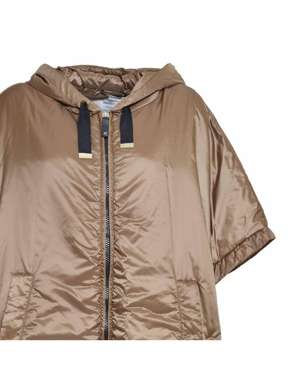 Max Mara Brown The Cube Hooded Cape Jacket