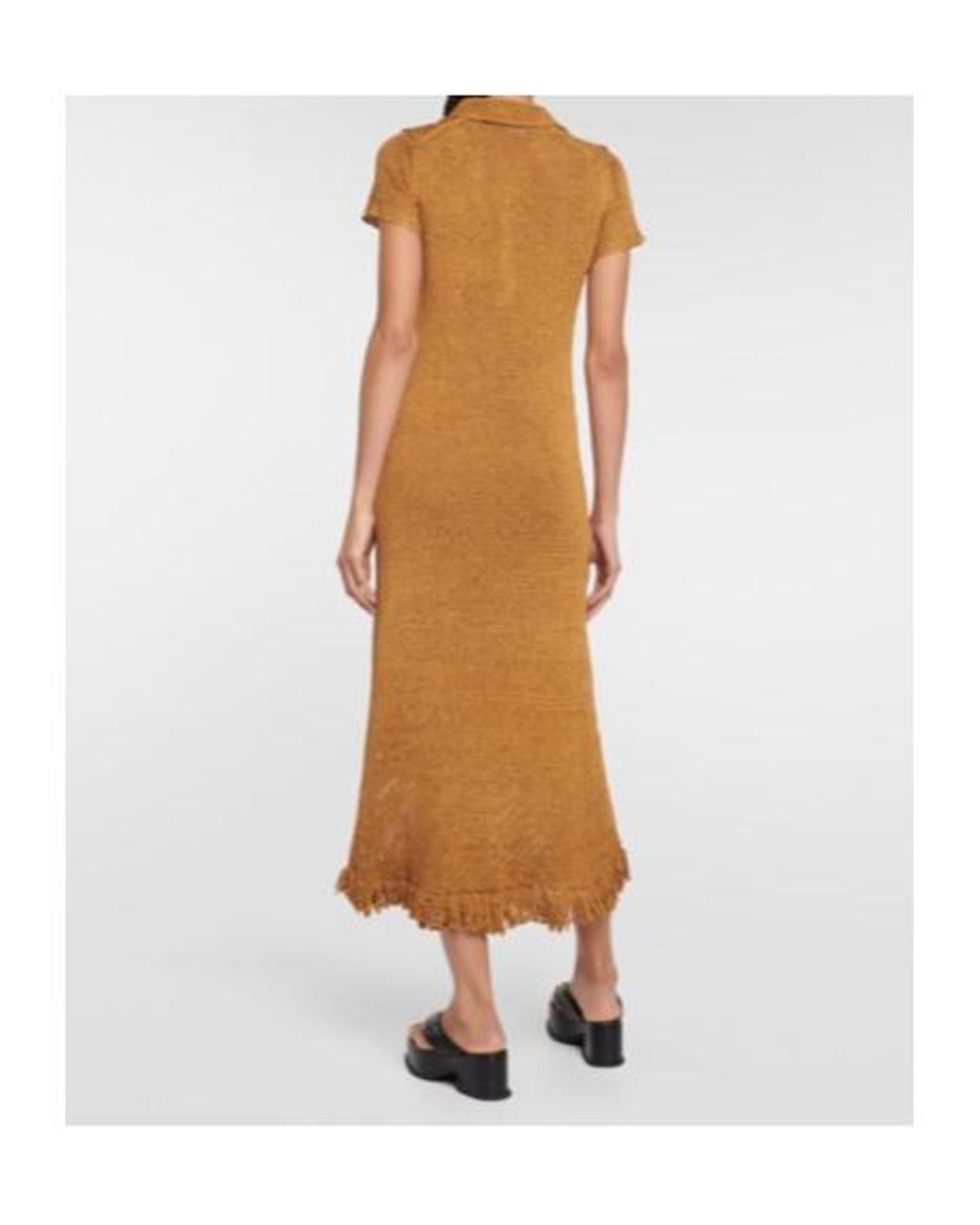 Proenza Schouler Natural Tassel-Trimmed Midi Dress