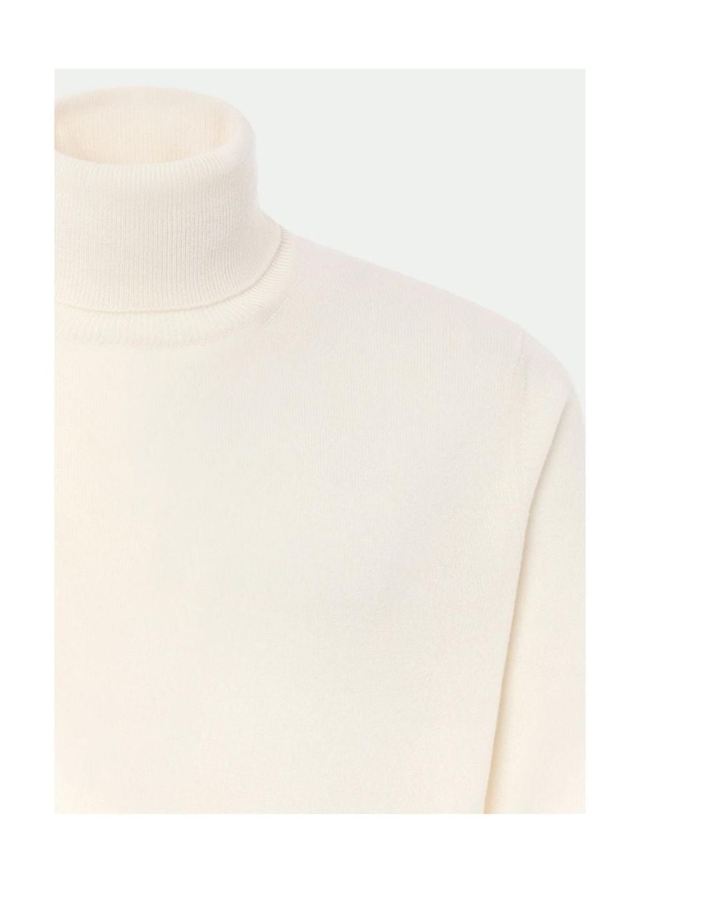 Malo White Basic Turtleneck Knitwear for men