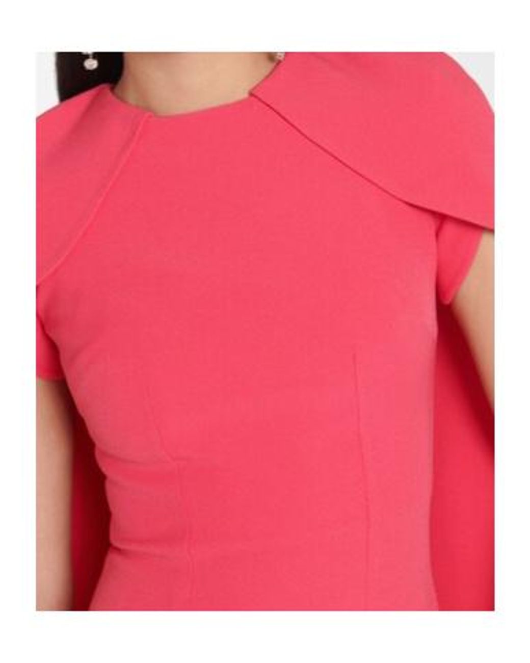 Safiyaa Red Ginkgo Caped Gown