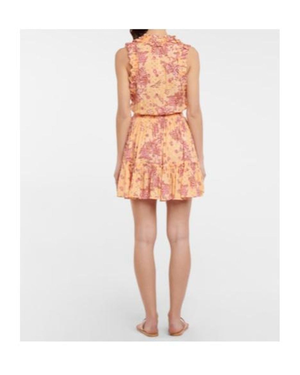 Poupette Orange Triny Printed Minidress
