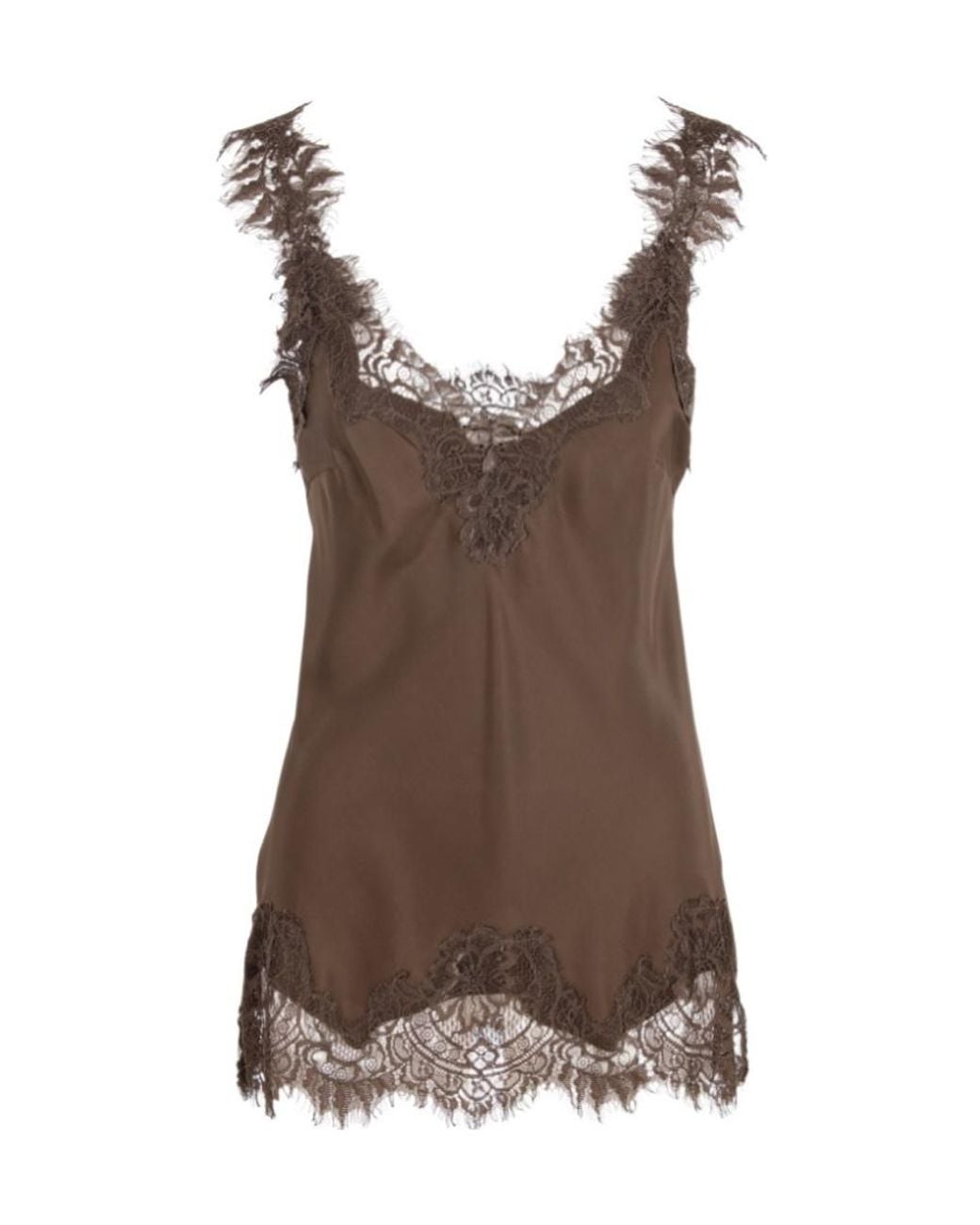 Gold Hawk Brown Silk Halter Vest